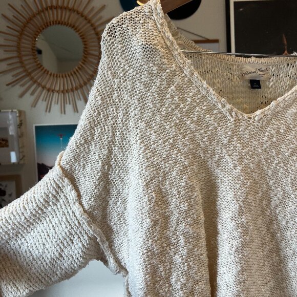 Universal Thread 100% Cotton Popcorn Knit Sweater in Cream - Size XL - Picture 3 of 7